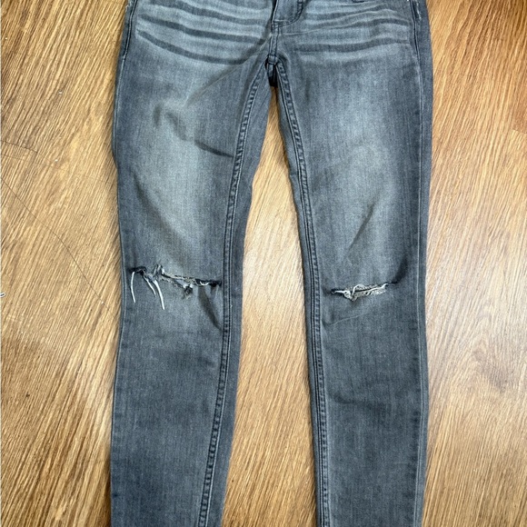 Free People Blue Skinny Jeans with Distressed Details - Picture 2 of 10